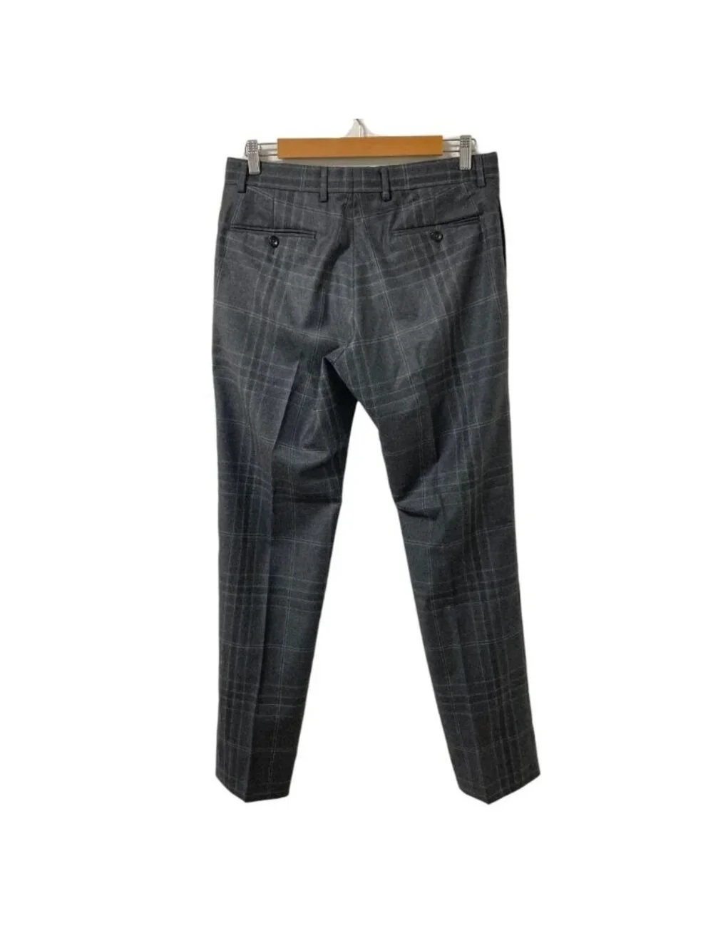 Gucci Plaid Tailored Jacket Trousers Pants Suit Set Gray